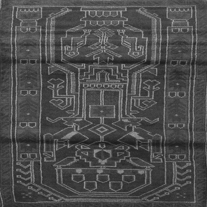 Round Machine Washable Persian Gray Traditional Rug, wshtr1527gry