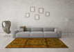 Machine Washable Persian Yellow Traditional Rug in a Living Room, wshtr1527yw