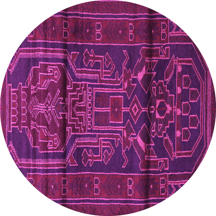 Round Machine Washable Persian Pink Traditional Rug, wshtr1527pnk