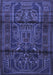 Machine Washable Persian Blue Traditional Rug, wshtr1527blu