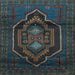 Square Machine Washable Persian Light Blue Traditional Rug, wshtr1528lblu