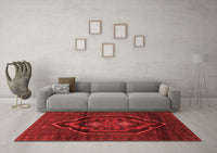 Machine Washable Persian Red Traditional Rug, wshtr1528red