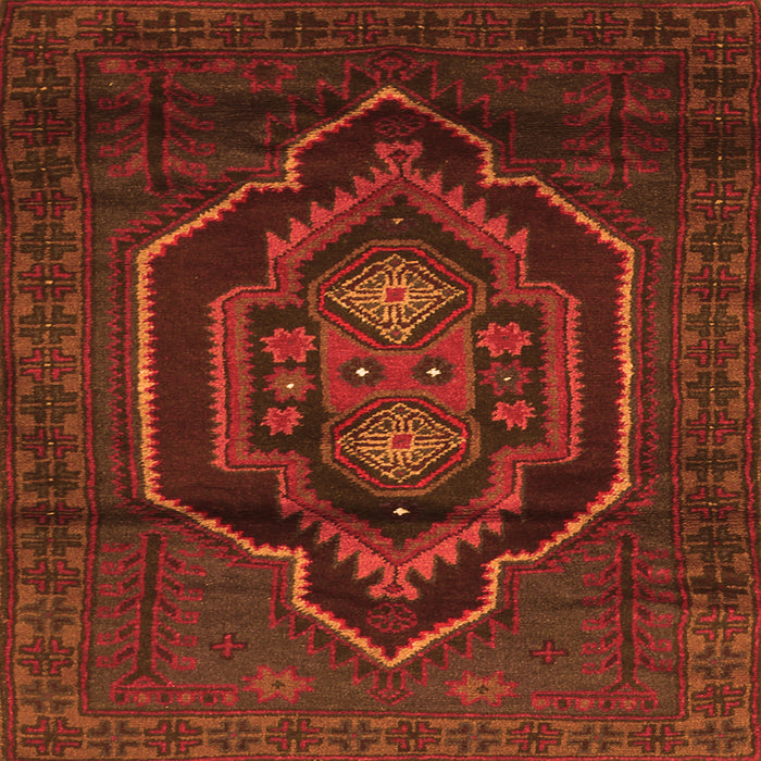 Serging Thickness of Persian Orange Traditional Rug, tr1528org