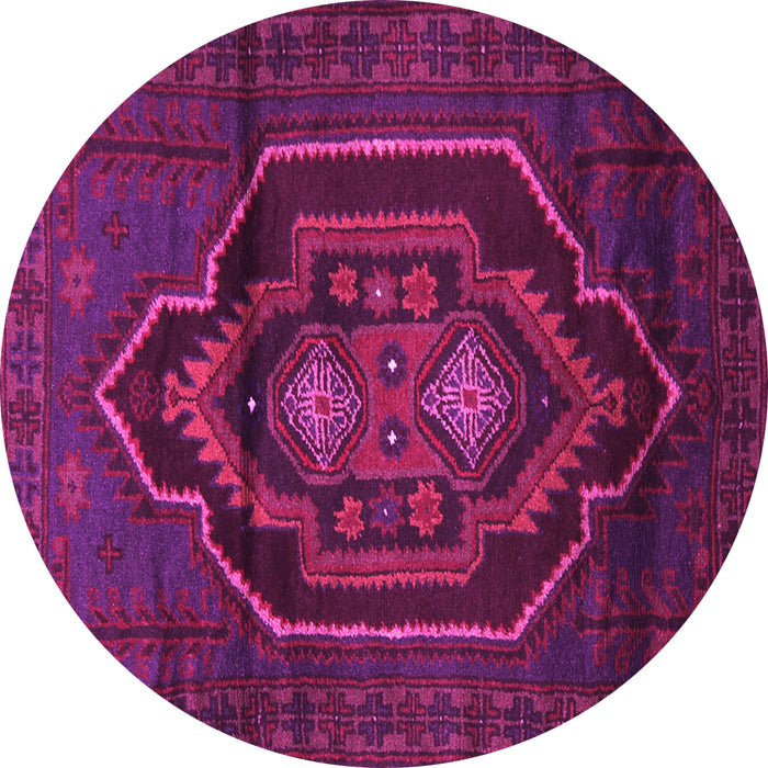 Round Persian Pink Traditional Rug, tr1528pnk
