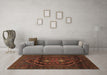 Machine Washable Persian Brown Traditional Rug in a Living Room,, wshtr1528brn