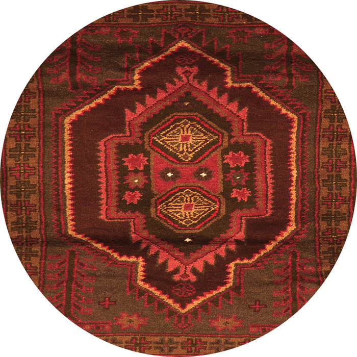 Machine Washable Persian Orange Traditional Area Rugs, wshtr1528org