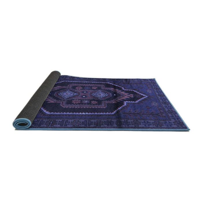 Sideview of Persian Blue Traditional Rug, tr1528blu
