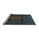 Sideview of Machine Washable Persian Light Blue Traditional Rug, wshtr1528lblu