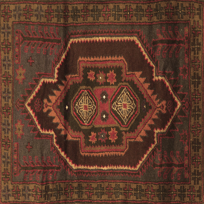 Square Machine Washable Persian Brown Traditional Rug, wshtr1528brn