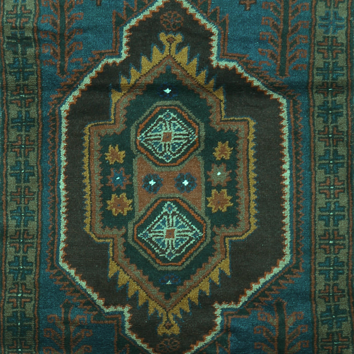 Machine Washable Persian Turquoise Traditional Area Rugs, wshtr1528turq