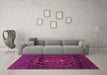 Machine Washable Persian Pink Traditional Rug in a Living Room, wshtr1528pnk