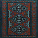 Square Persian Light Blue Traditional Rug, tr1529lblu