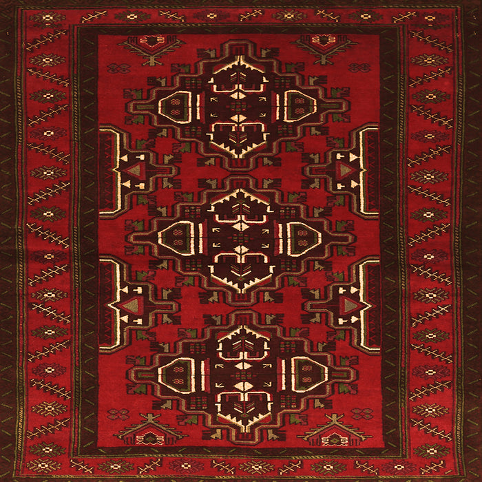 Serging Thickness of Persian Orange Traditional Rug, tr1529org