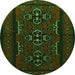 Machine Washable Persian Green Traditional Area Rugs, wshtr1529grn