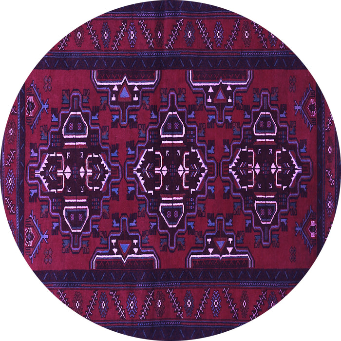 Round Persian Purple Traditional Rug, tr1529pur