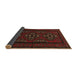 Sideview of Persian Brown Traditional Rug, tr1529brn