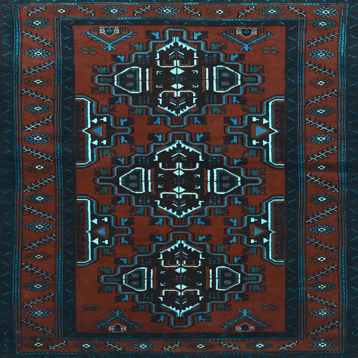 Square Machine Washable Persian Light Blue Traditional Rug, wshtr1529lblu