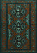 Machine Washable Persian Turquoise Traditional Area Rugs, wshtr1529turq