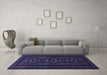 Machine Washable Persian Blue Traditional Rug in a Living Room, wshtr1529blu