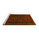 Sideview of Machine Washable Persian Yellow Traditional Rug, wshtr1529yw