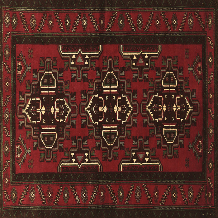Square Persian Brown Traditional Rug, tr1529brn