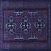 Square Persian Blue Traditional Rug, tr1529blu