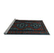 Sideview of Machine Washable Persian Light Blue Traditional Rug, wshtr1529lblu