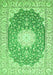 Medallion Green Traditional Rug, tr152grn