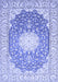 Medallion Blue Traditional Rug, tr152blu