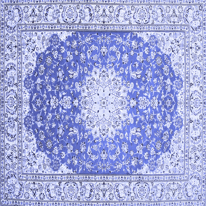 Square Medallion Blue Traditional Rug, tr152blu