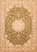 Medallion Orange Traditional Rug, tr152org