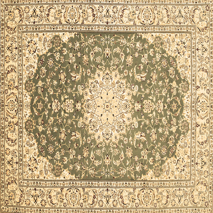 Square Medallion Brown Traditional Rug, tr152brn