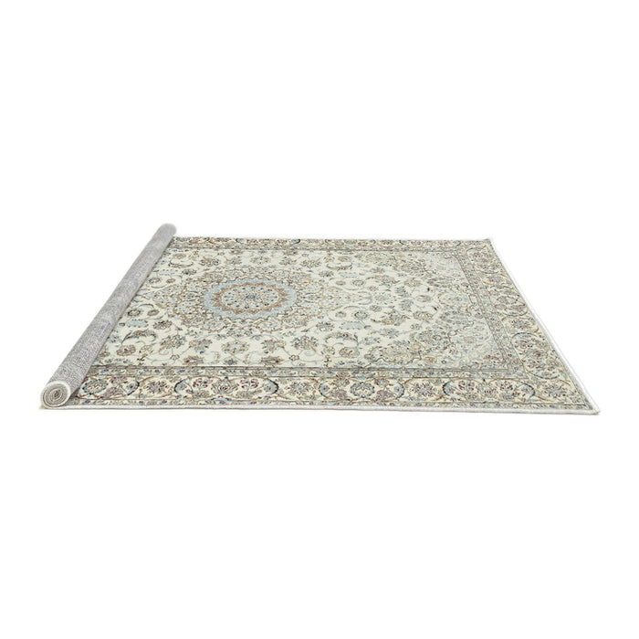 Sideview of Machine Washable Traditional Champagne Beige Rug, wshtr153