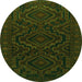 Machine Washable Persian Green Traditional Area Rugs, wshtr1530grn