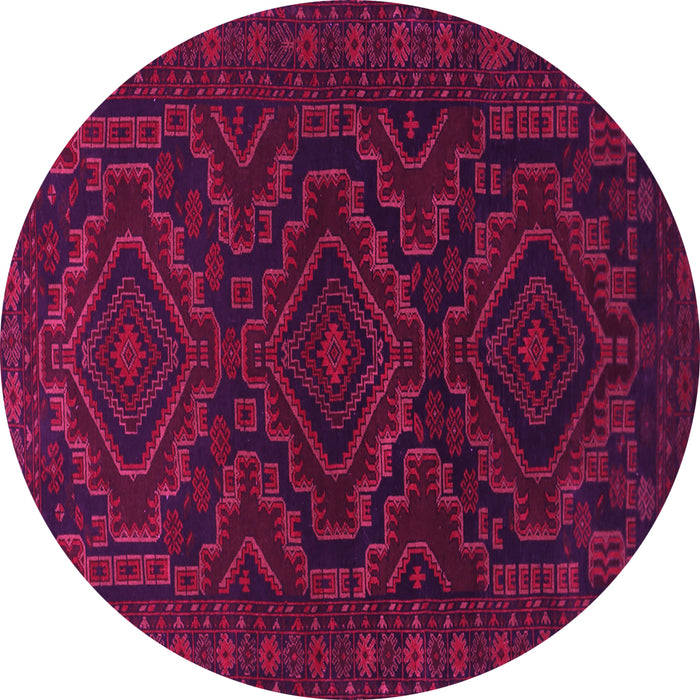 Round Machine Washable Persian Pink Traditional Rug, wshtr1530pnk
