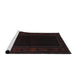 Sideview of Machine Washable Traditional Charcoal Black Rug, wshtr1531