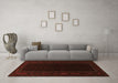 Machine Washable Persian Orange Traditional Area Rugs in a Living Room, wshtr1531org