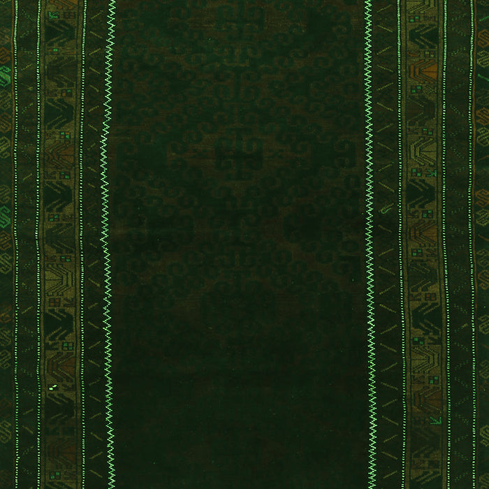 Serging Thickness of Machine Washable Persian Green Traditional Area Rugs, wshtr1531grn