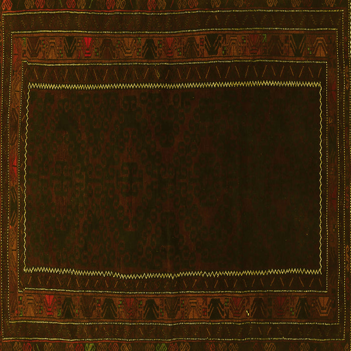 Square Persian Yellow Traditional Rug, tr1531yw