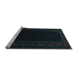 Sideview of Machine Washable Persian Light Blue Traditional Rug, wshtr1531lblu