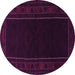 Round Machine Washable Persian Pink Traditional Rug, wshtr1531pnk