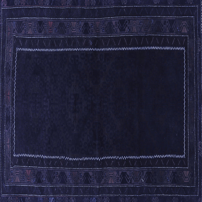 Square Persian Blue Traditional Rug, tr1531blu