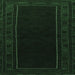 Square Persian Emerald Green Traditional Rug, tr1531emgrn