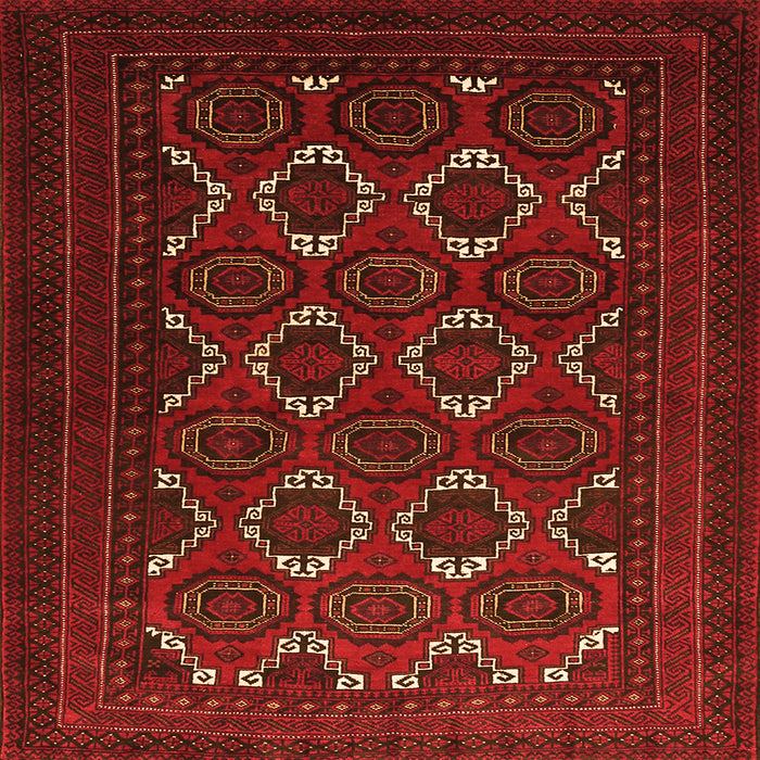 Round Machine Washable Persian Orange Traditional Area Rugs, wshtr1532org