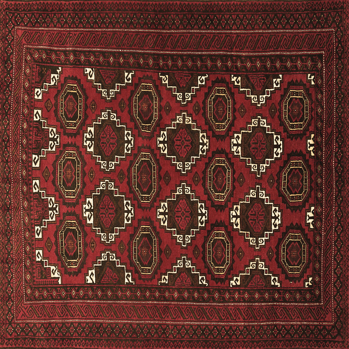 Square Persian Brown Traditional Rug, tr1532brn