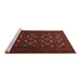 Sideview of Machine Washable Persian Brown Traditional Rug, wshtr1532brn