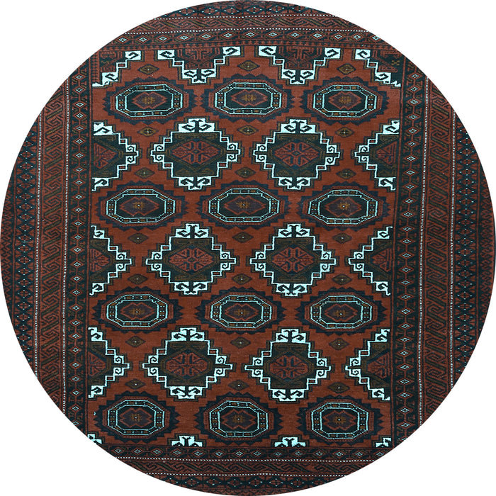 Round Persian Light Blue Traditional Rug, tr1532lblu