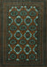 Machine Washable Persian Turquoise Traditional Area Rugs, wshtr1532turq