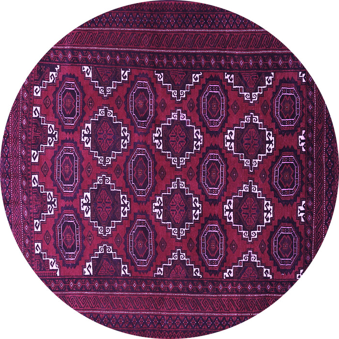 Round Machine Washable Persian Purple Traditional Area Rugs, wshtr1532pur