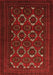 Serging Thickness of Machine Washable Persian Orange Traditional Area Rugs, wshtr1532org